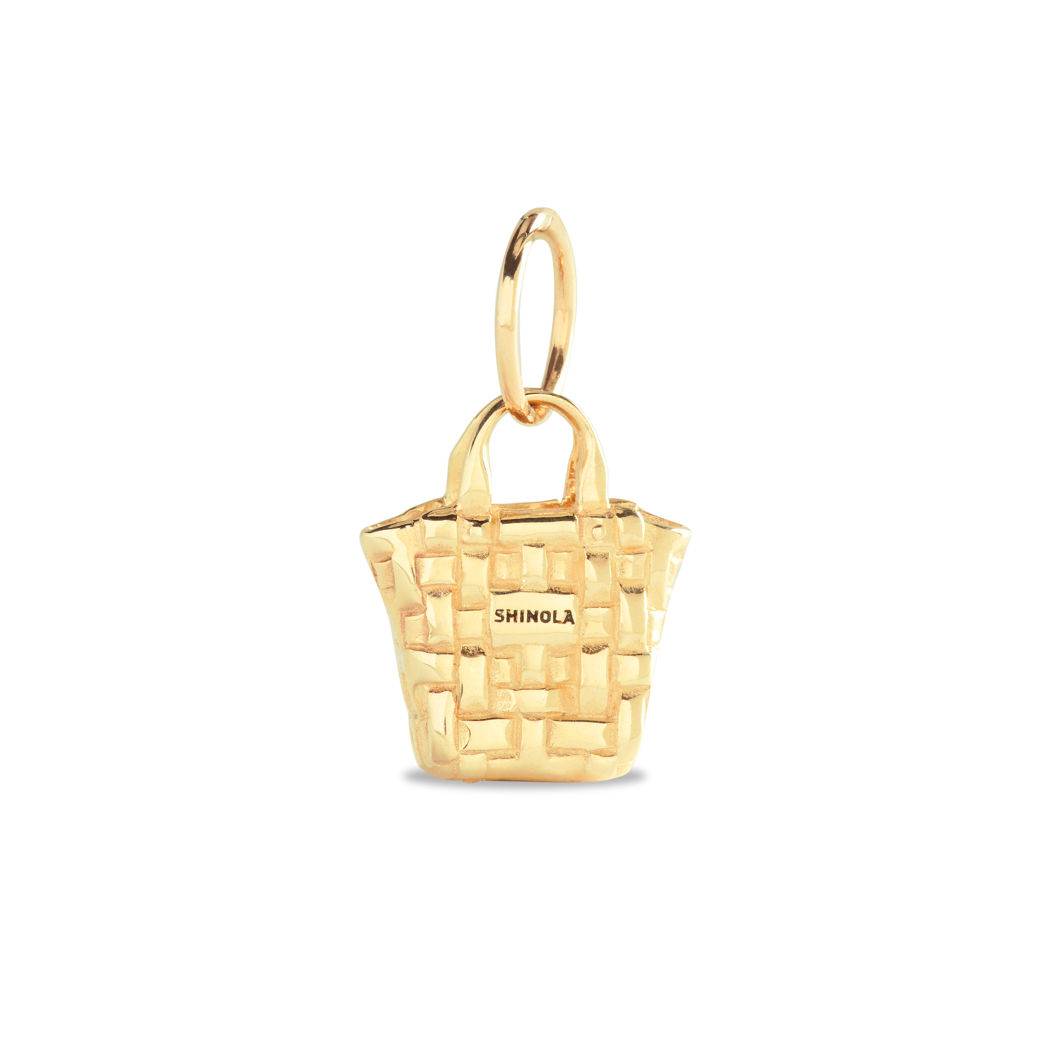 Bixby Basket Bag Charm - Yellow Gold