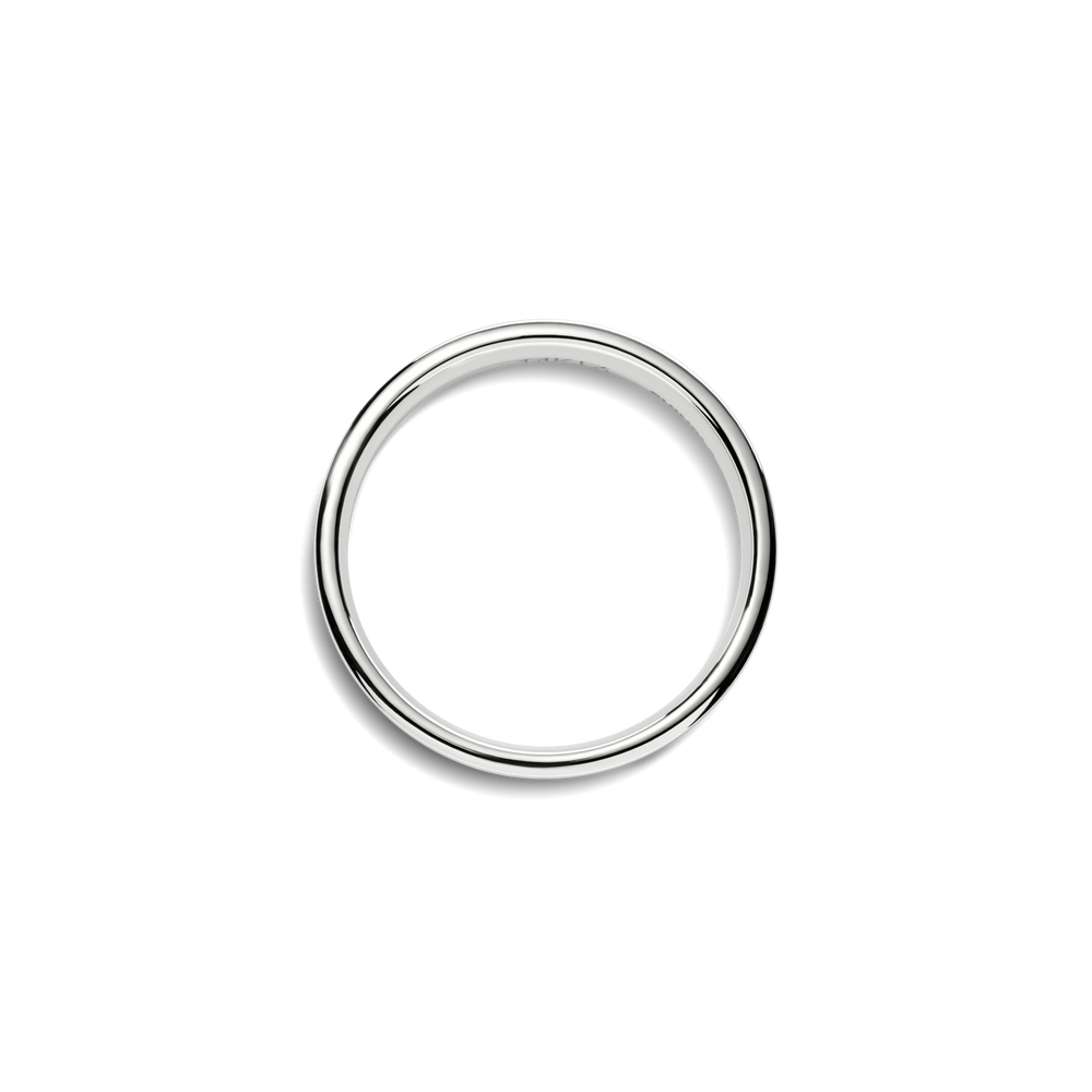 4mm Flat White Gold Band