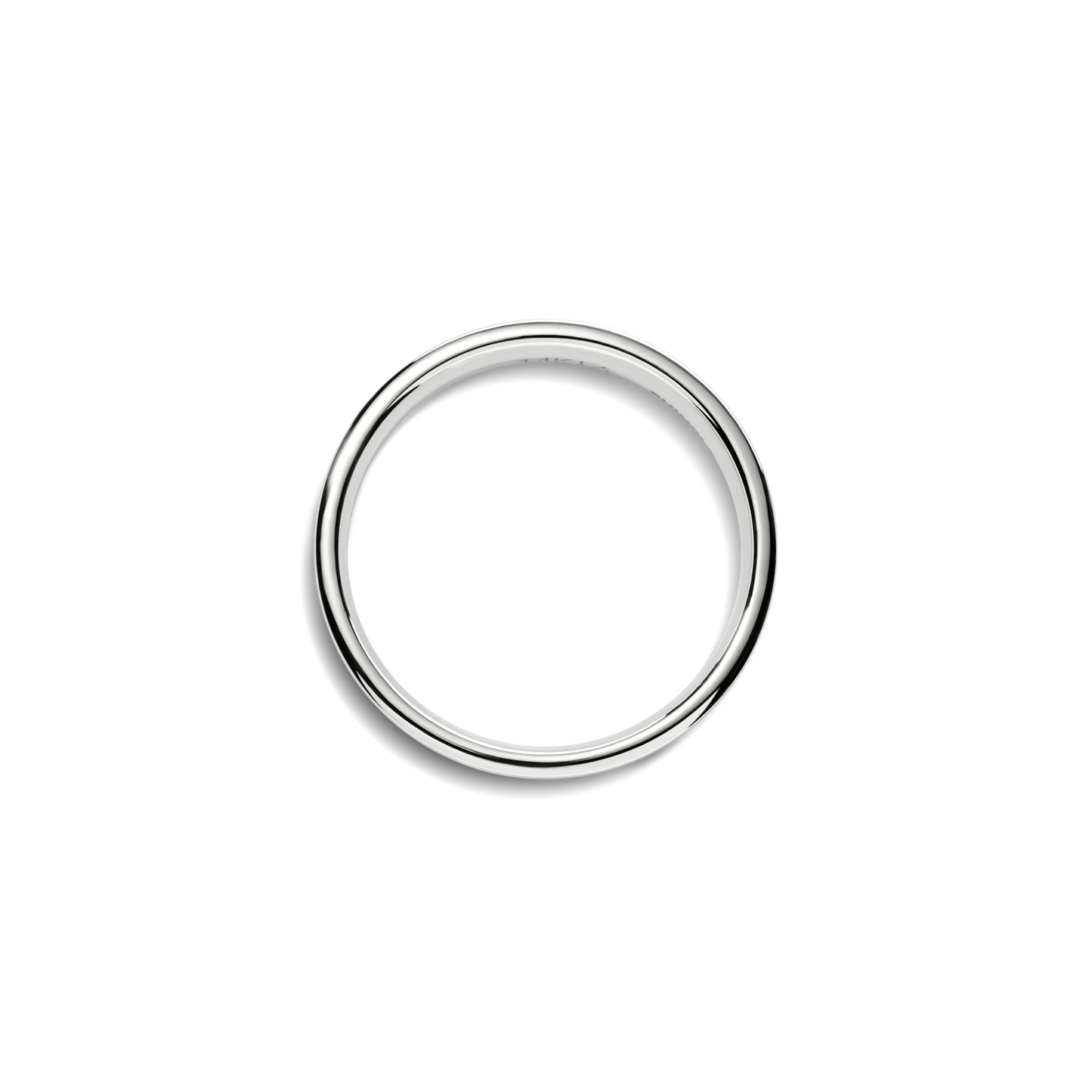 4mm Flat White Gold Band