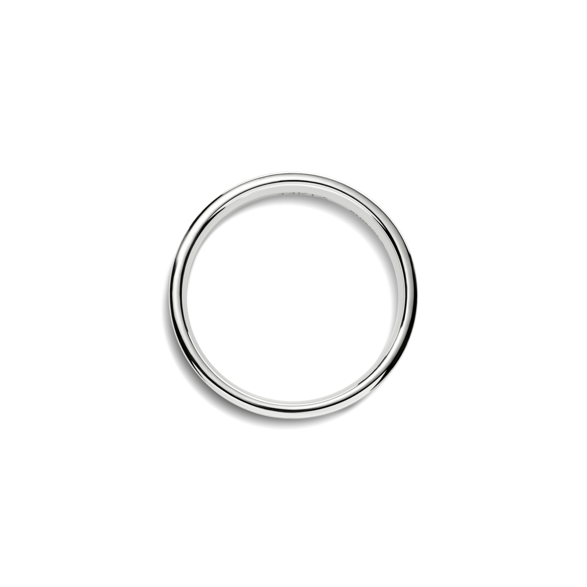 4mm Flat White Gold Band