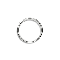 4mm Flat White Gold Band
