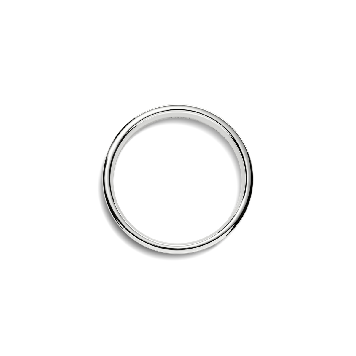 4mm Flat White Gold Band