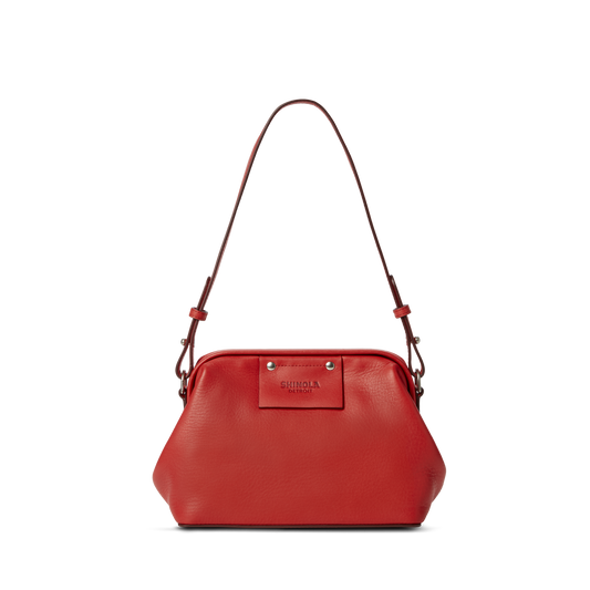 Rivet Frame Shoulder Bag - Tomato