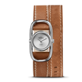 Bike Lock Watch - Tan Leather Wrap Strap