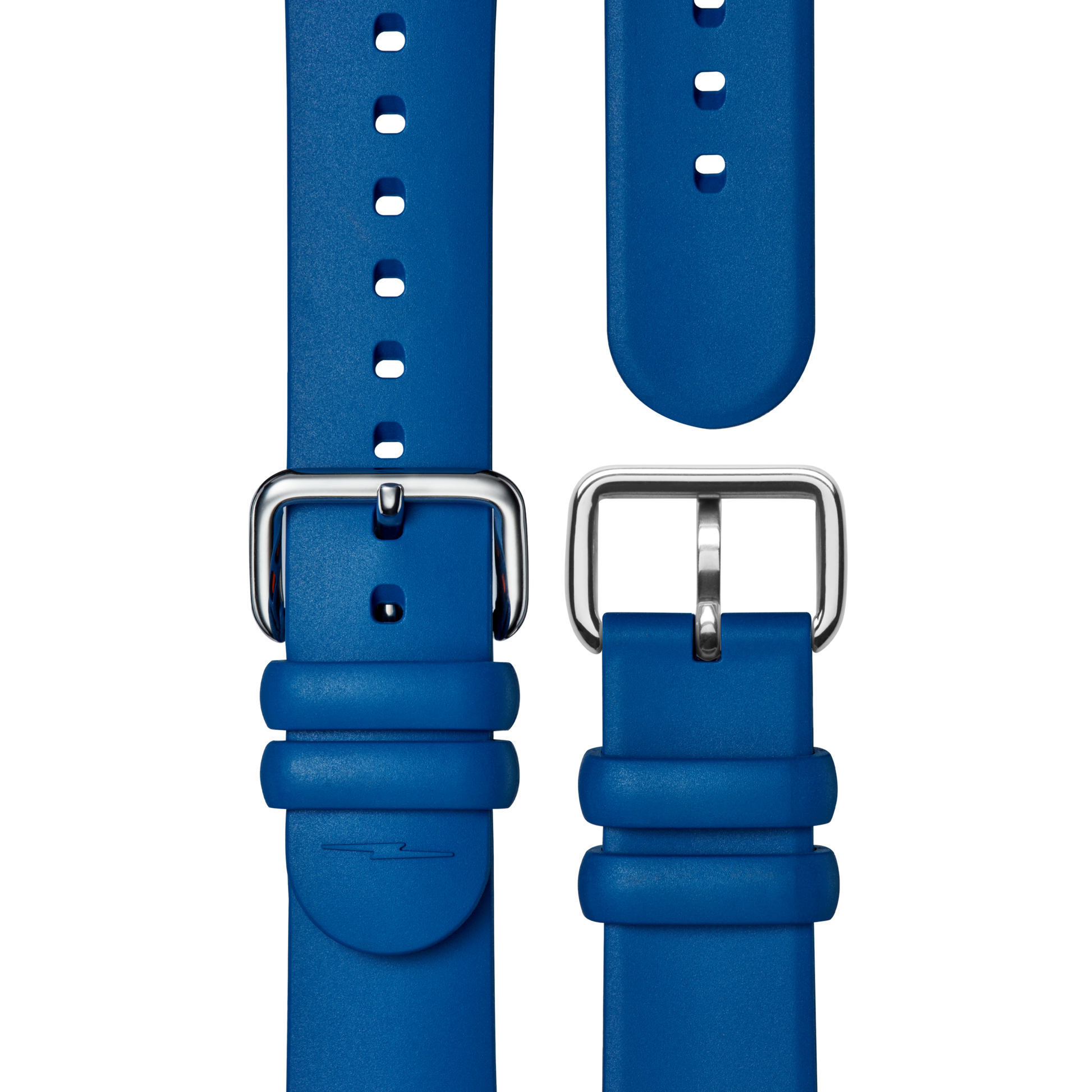 20mm Rubber Strap - Blue Dash Loop