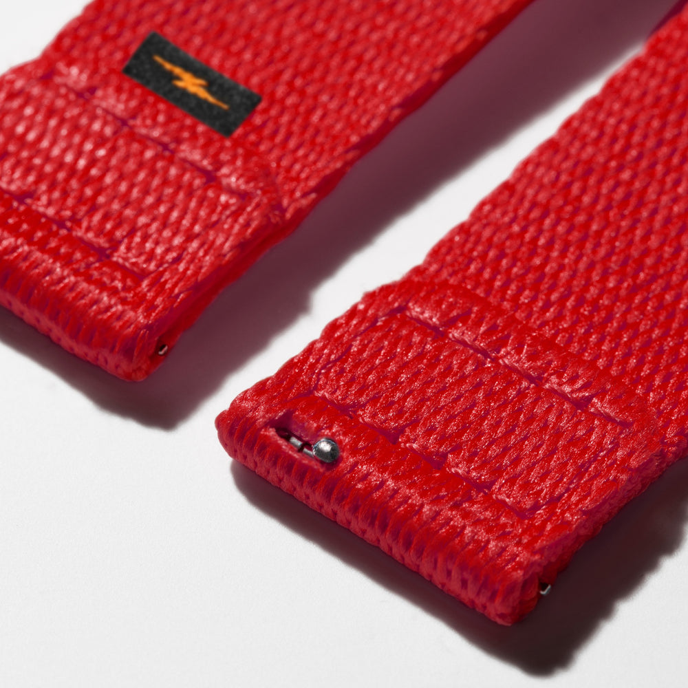20mm Red Split Nylon Apple Watch Strap - Red