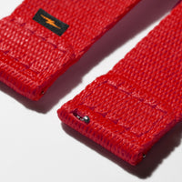 20mm Red Split Nylon Apple Watch Strap - Red
