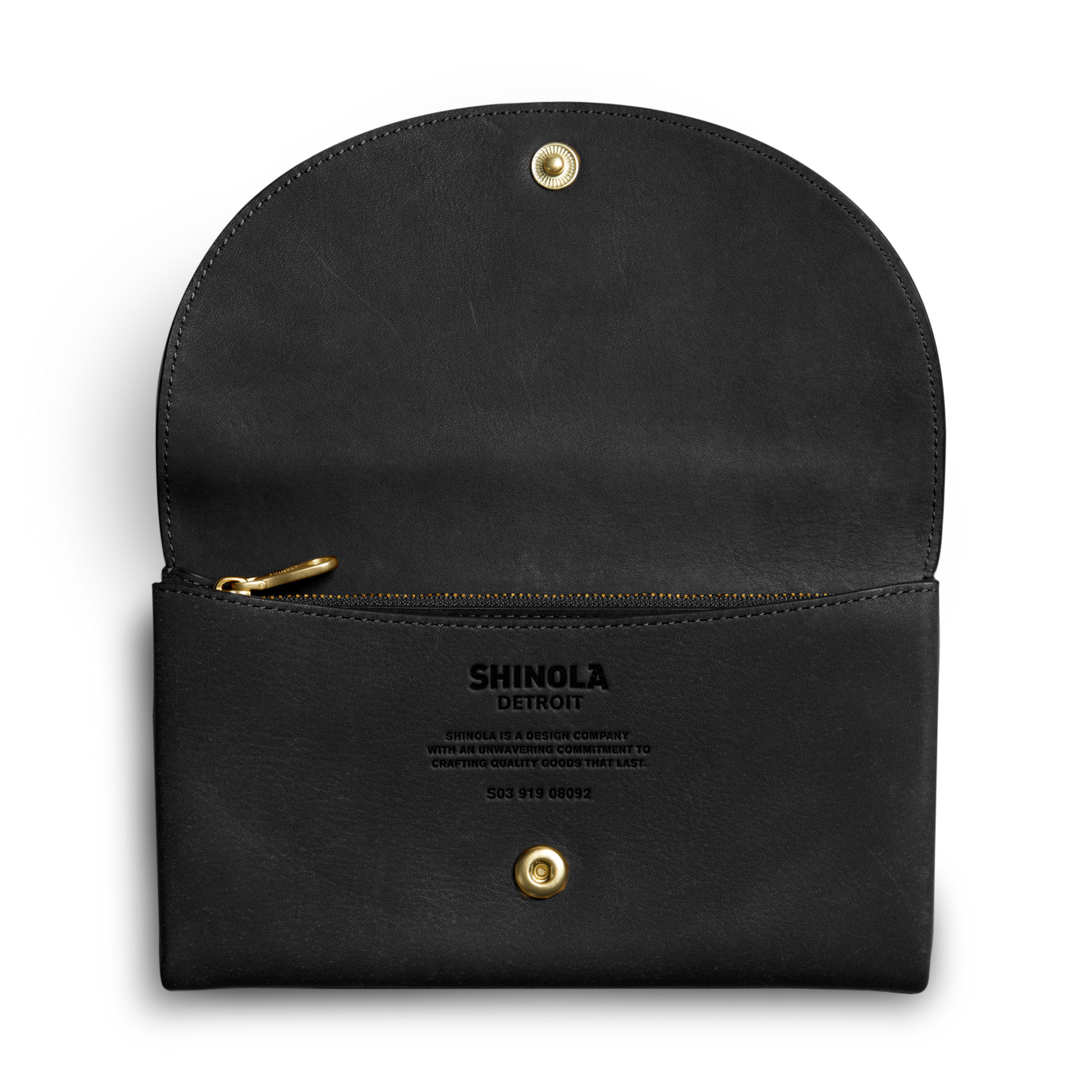 Birdy Large Snap Wallet - Black