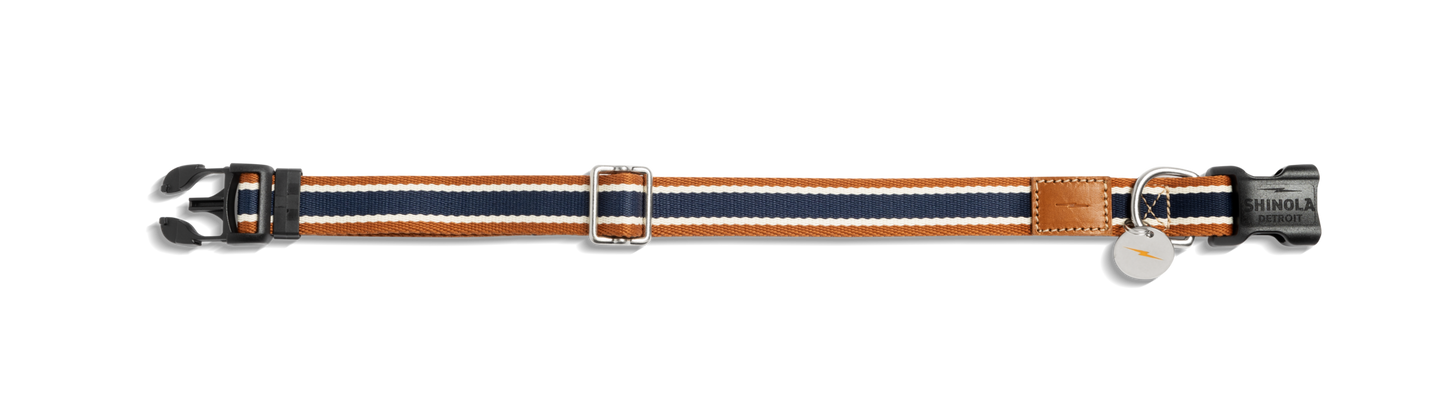 Nylon Dog Collar - Brand Stripe