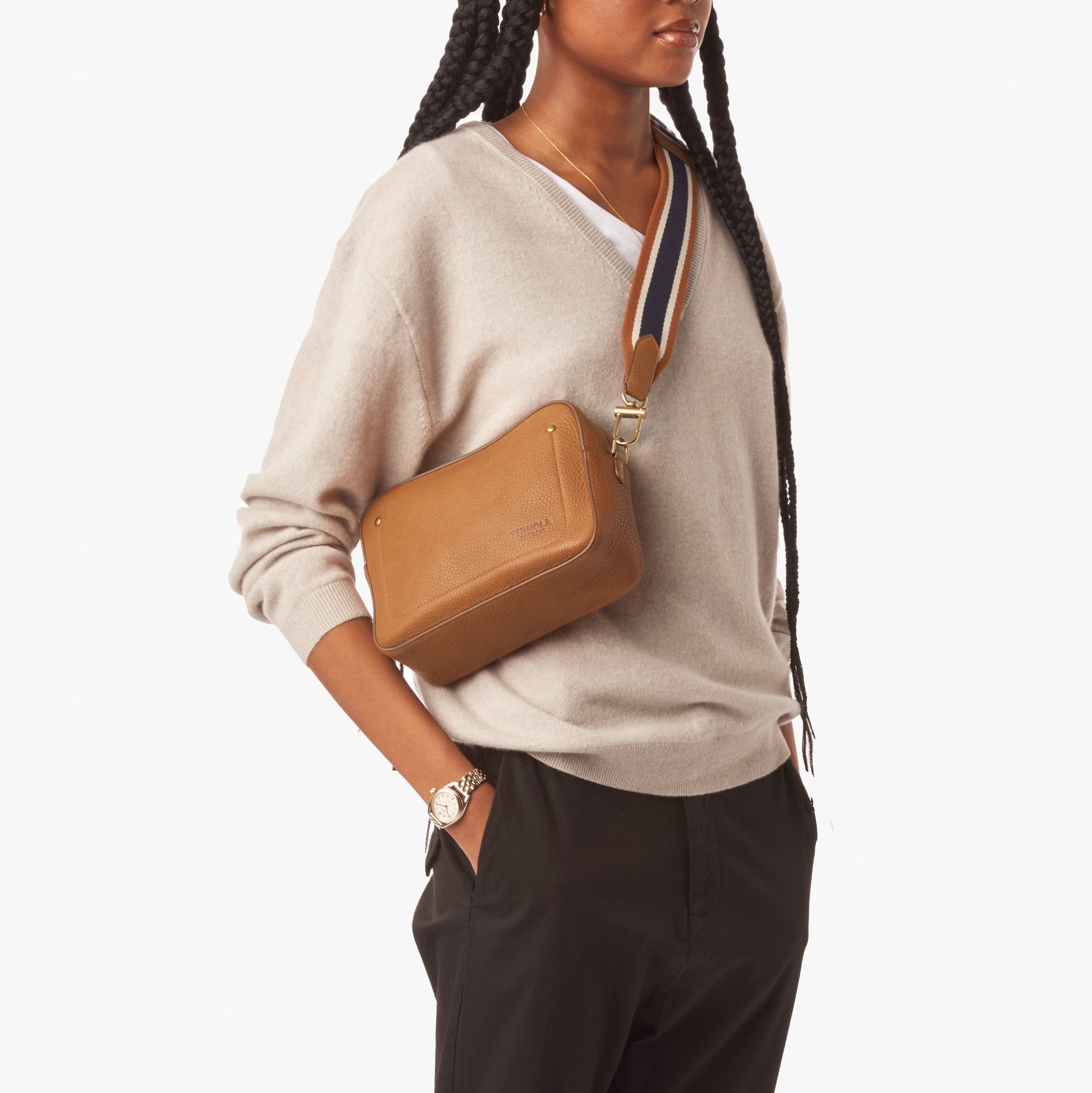 Camera Crossbody Bag - Tan