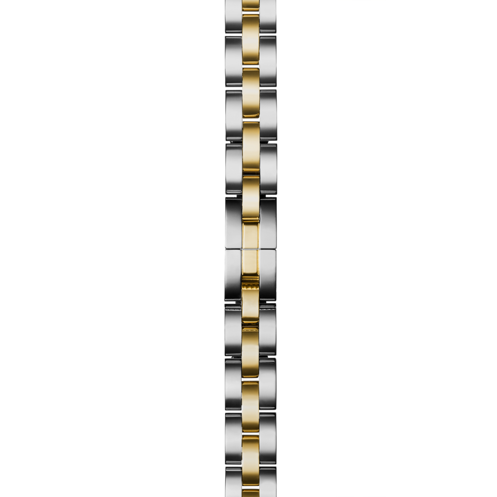 8mm Two Tone 3 Link Bracelet Two Tone