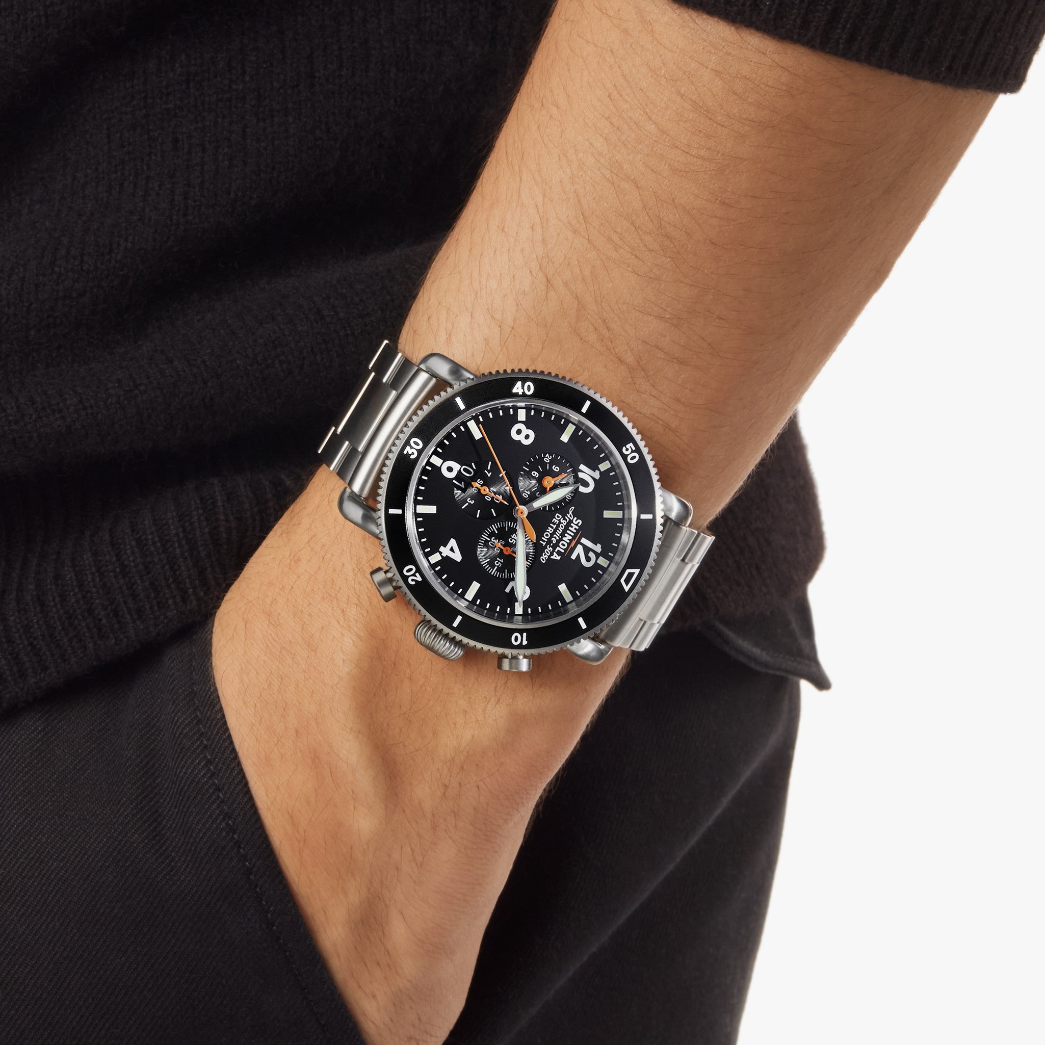 Runwell Black Blizzard Watch | Shinola