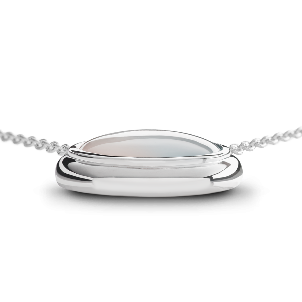 Heirloom Mother of Pearl Pendant Necklace - Sterling Silver