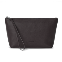 Small Zip Cosmetic Case - Espresso