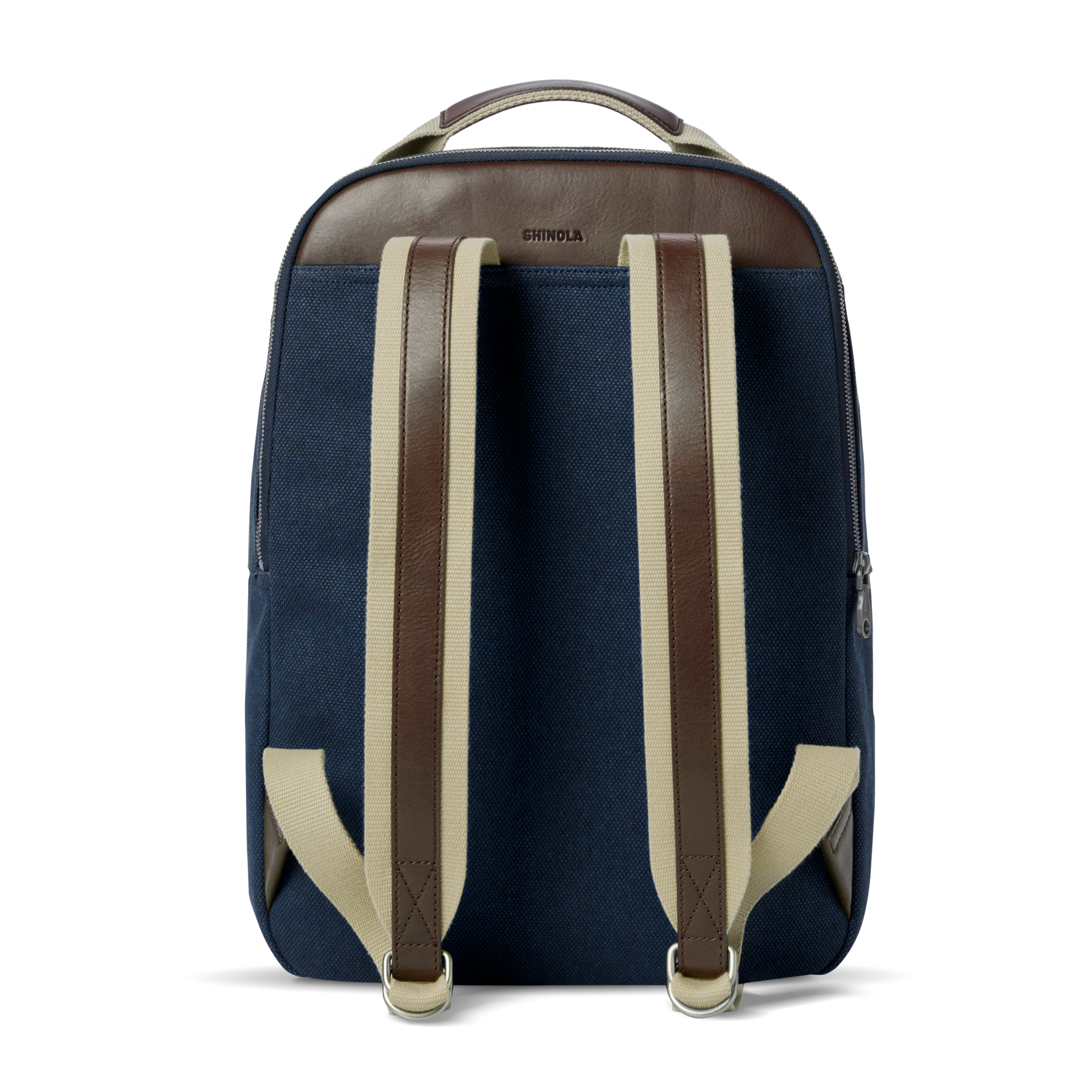 canvas leather backpack navy Sloan Large - Functional Travel, Full Grain Leather, Added Trolley Sleeve - Blue and weekend without missing a beatand count on this lightweight backpack to be in it for the long run Sloan Mini Leather Backpack -