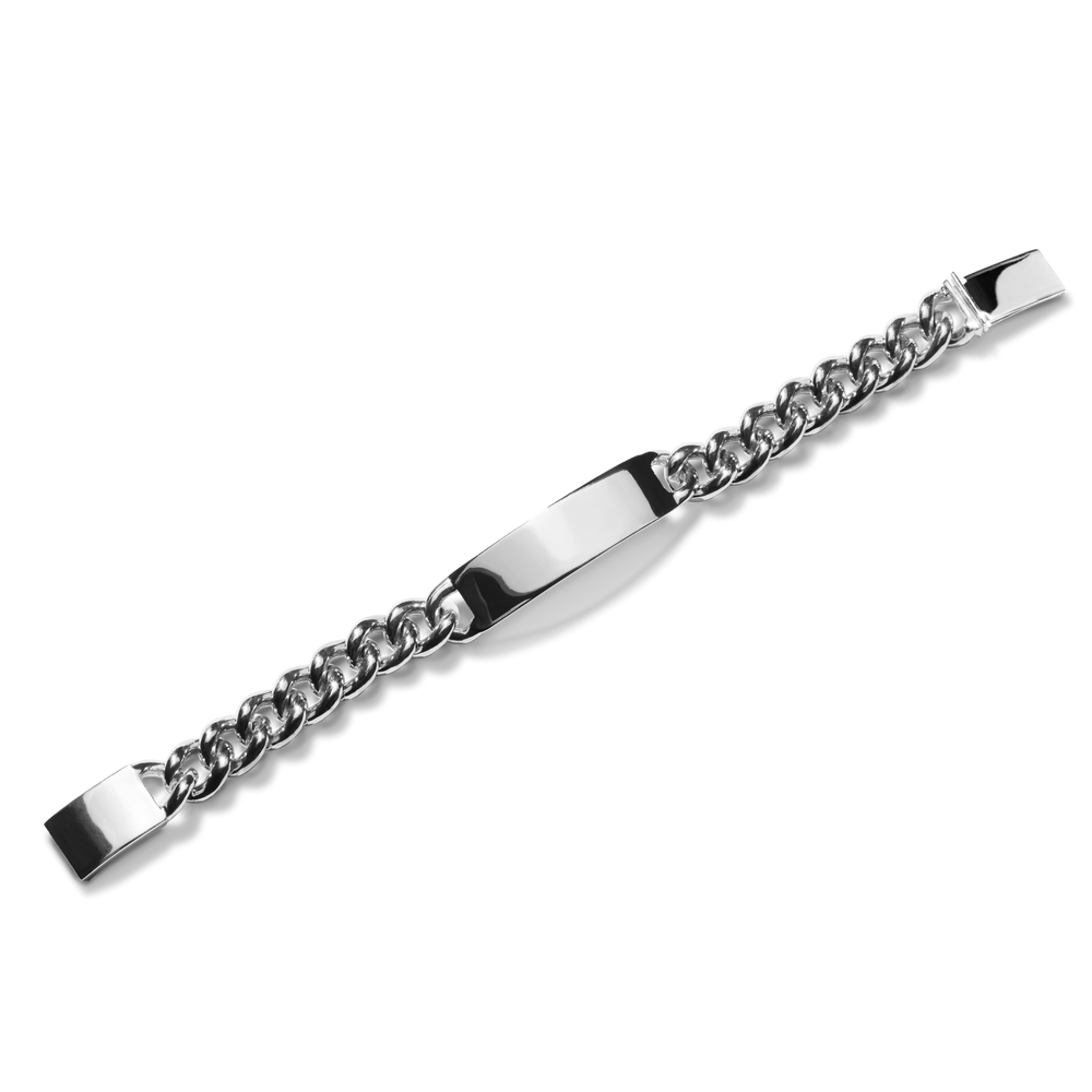 Bike Lock ID Bracelet - Sterling Silver