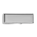The Shinola Coin Edge Money Clip features a rectangular sterling silver design with a smooth surface and classic coin edge detail, shown on a plain white background.