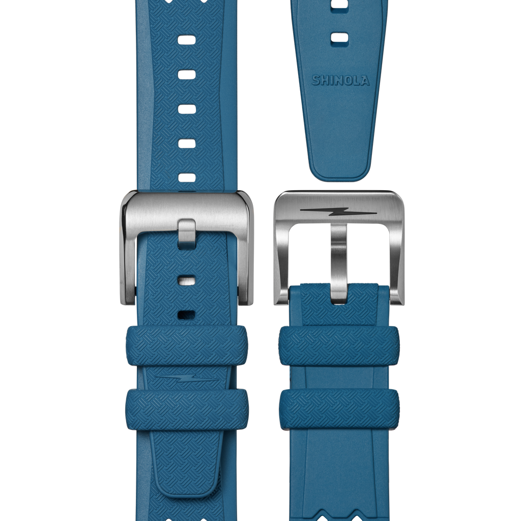 20mm Blue Rubber Watch Strap | Shinola
