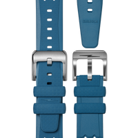 20mm Blue Rubber Watch Strap - Blue