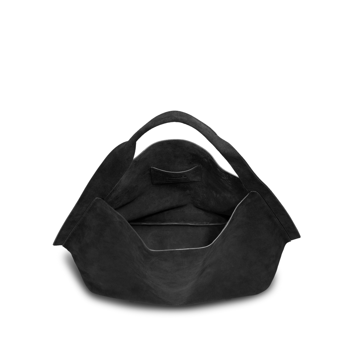 Derby Shoulder Bag - Black Suede