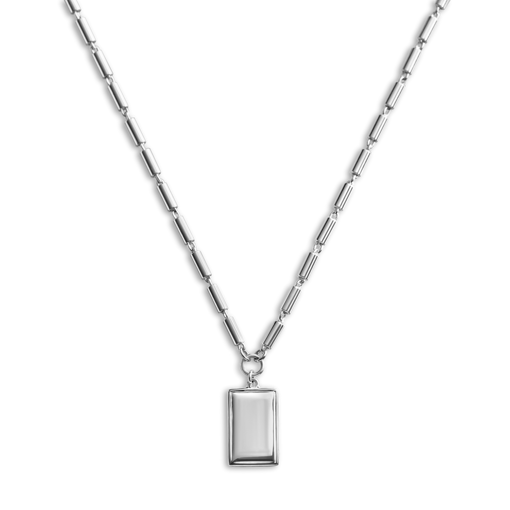 Petite Rectangular Tag Necklace