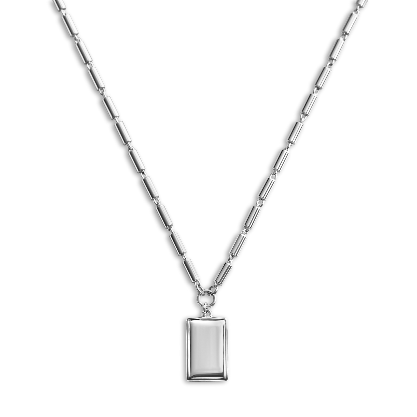 Petite Rectangular Tag Necklace