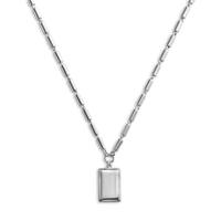 Petite Rectangular Tag Necklace