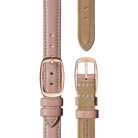 14mm Blush Leather Watch Strap - Blush