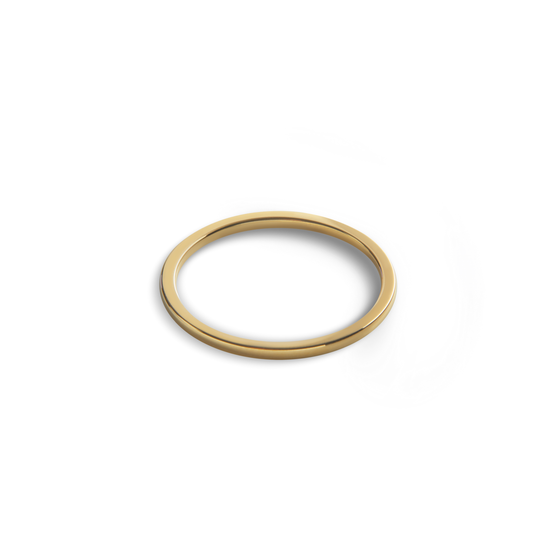 1mm Round Yellow Gold Band