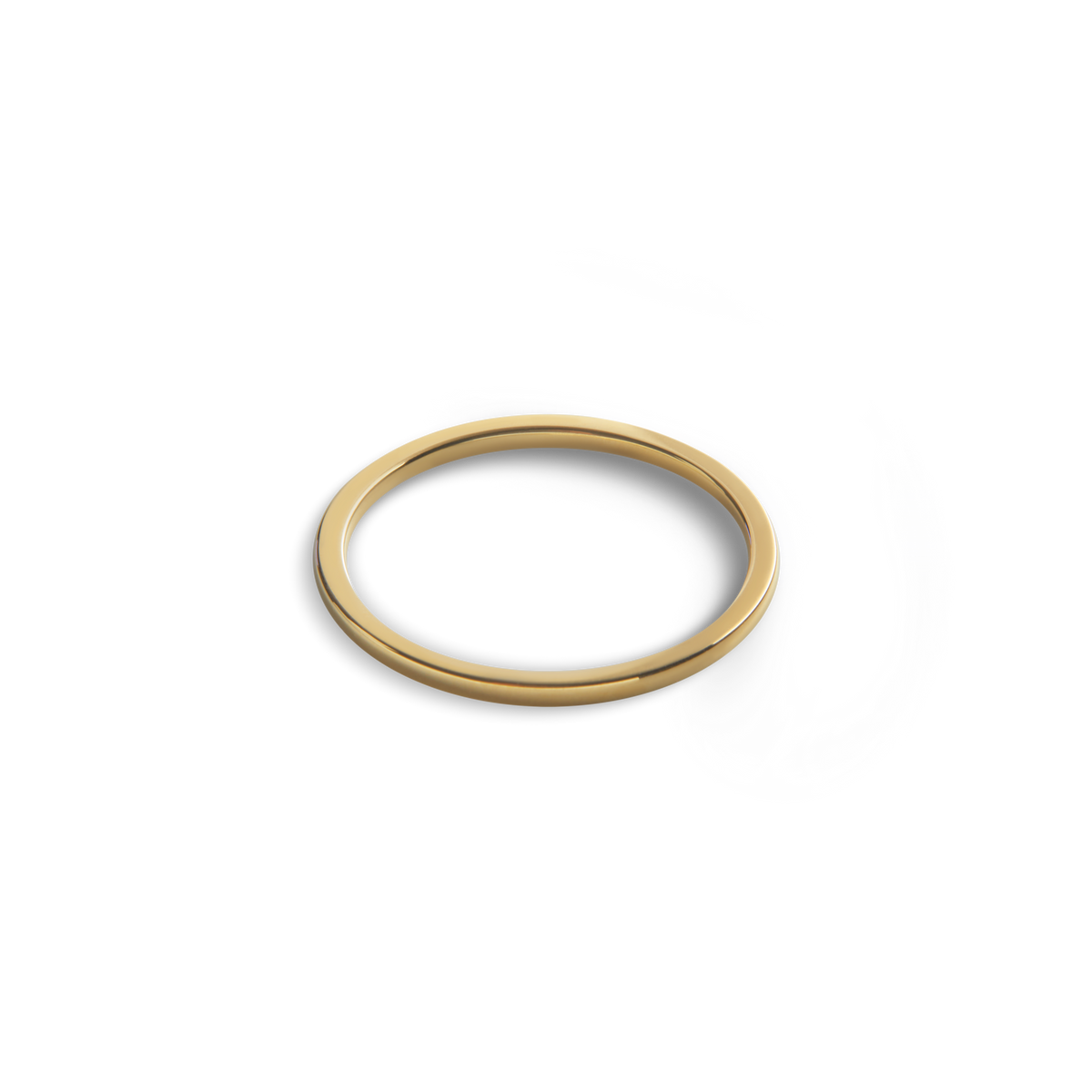 1mm Round Yellow Gold Band