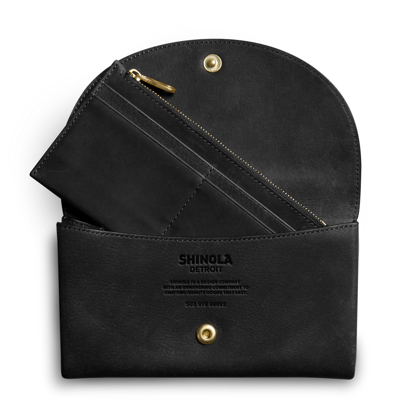 Birdy Large Snap Wallet - Black