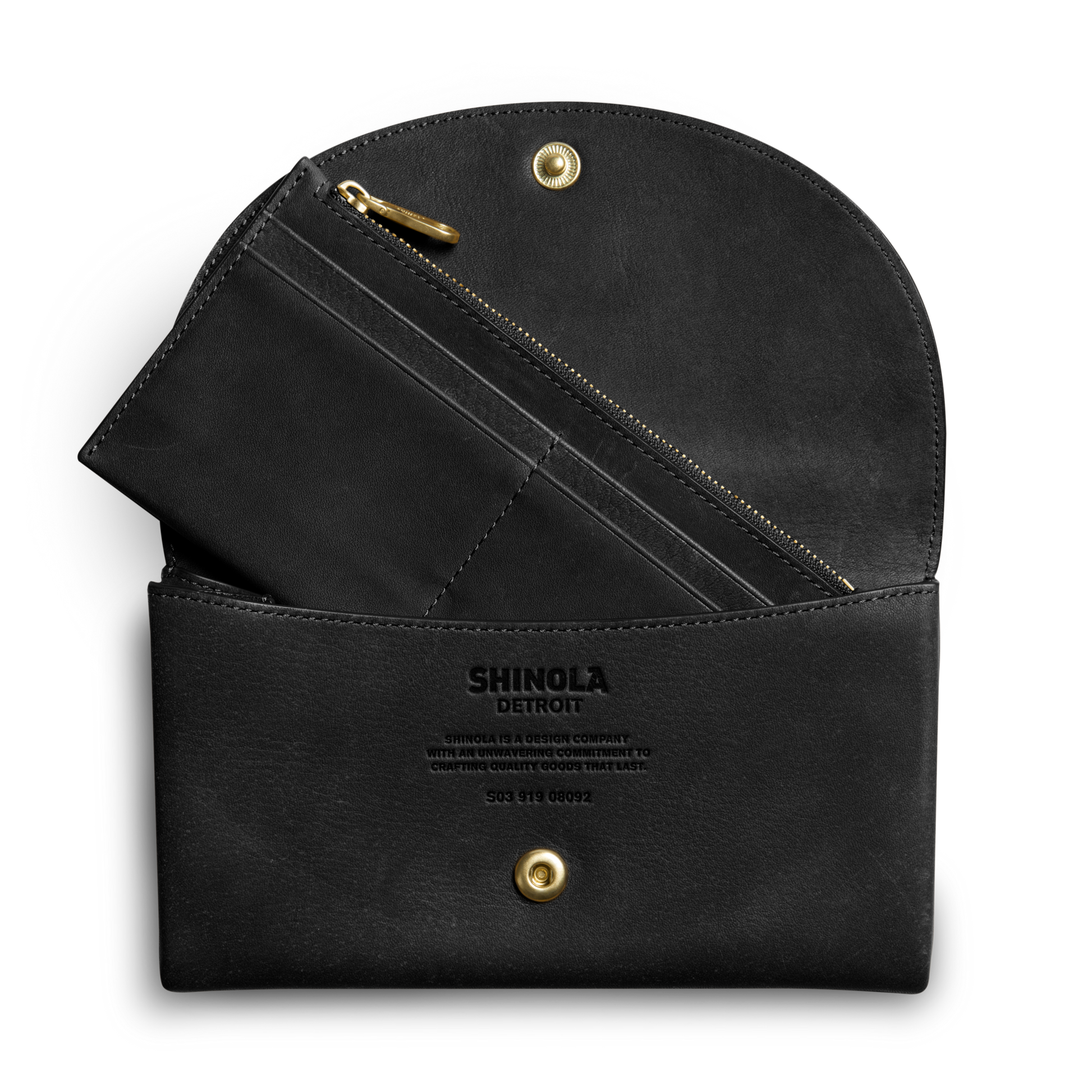 Birdy Large Snap Wallet - Black