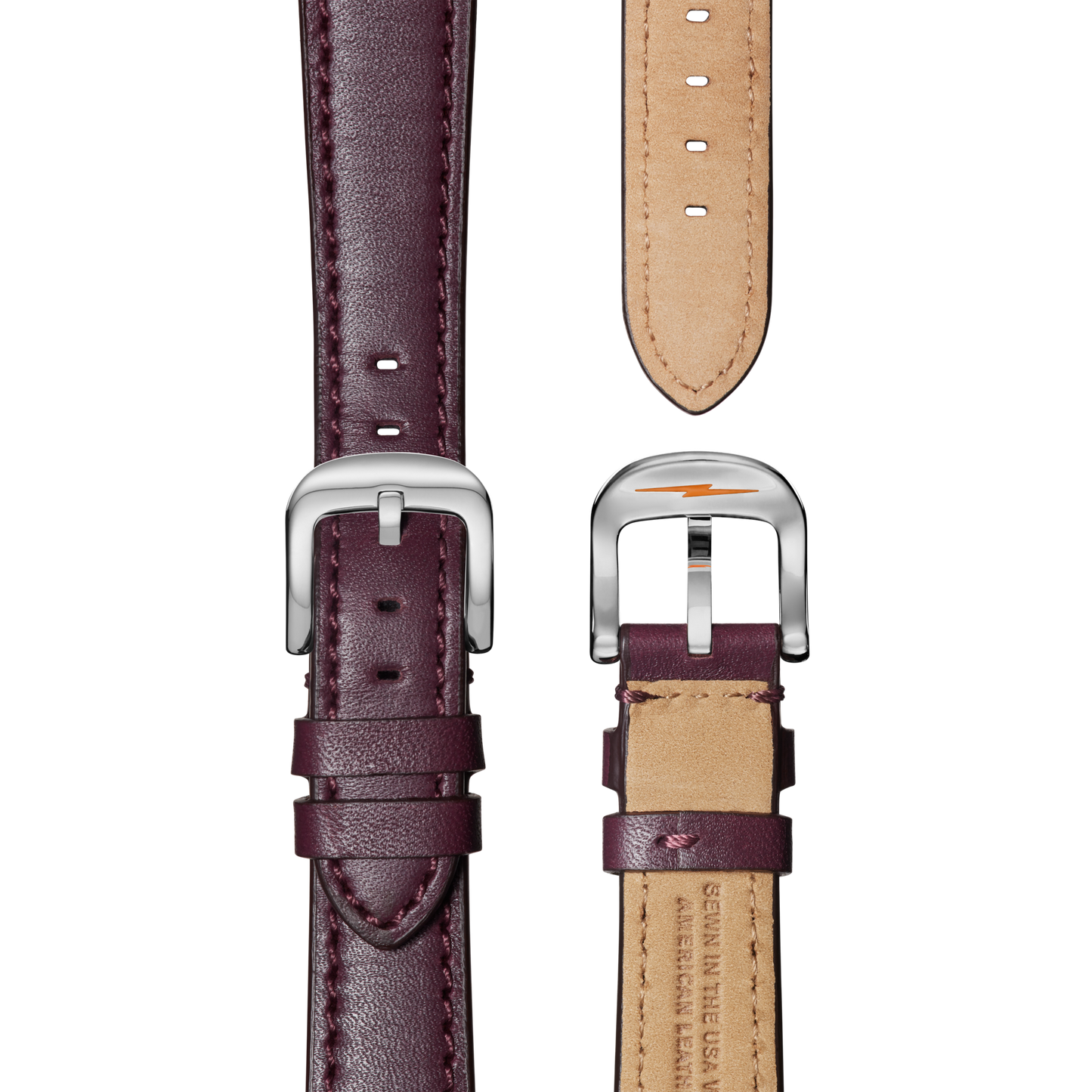 QR Strap: 18/16 Nappa, RR Classic, PoSS - Aubergine
