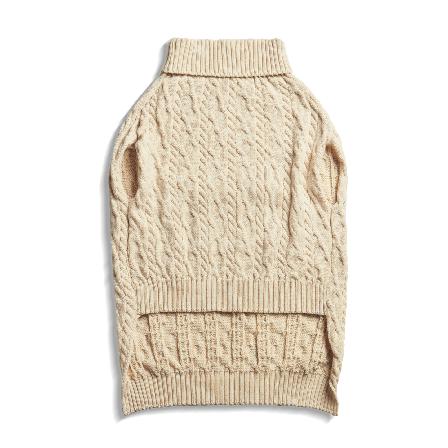 Cable Knit Dog Sweater - Ivory