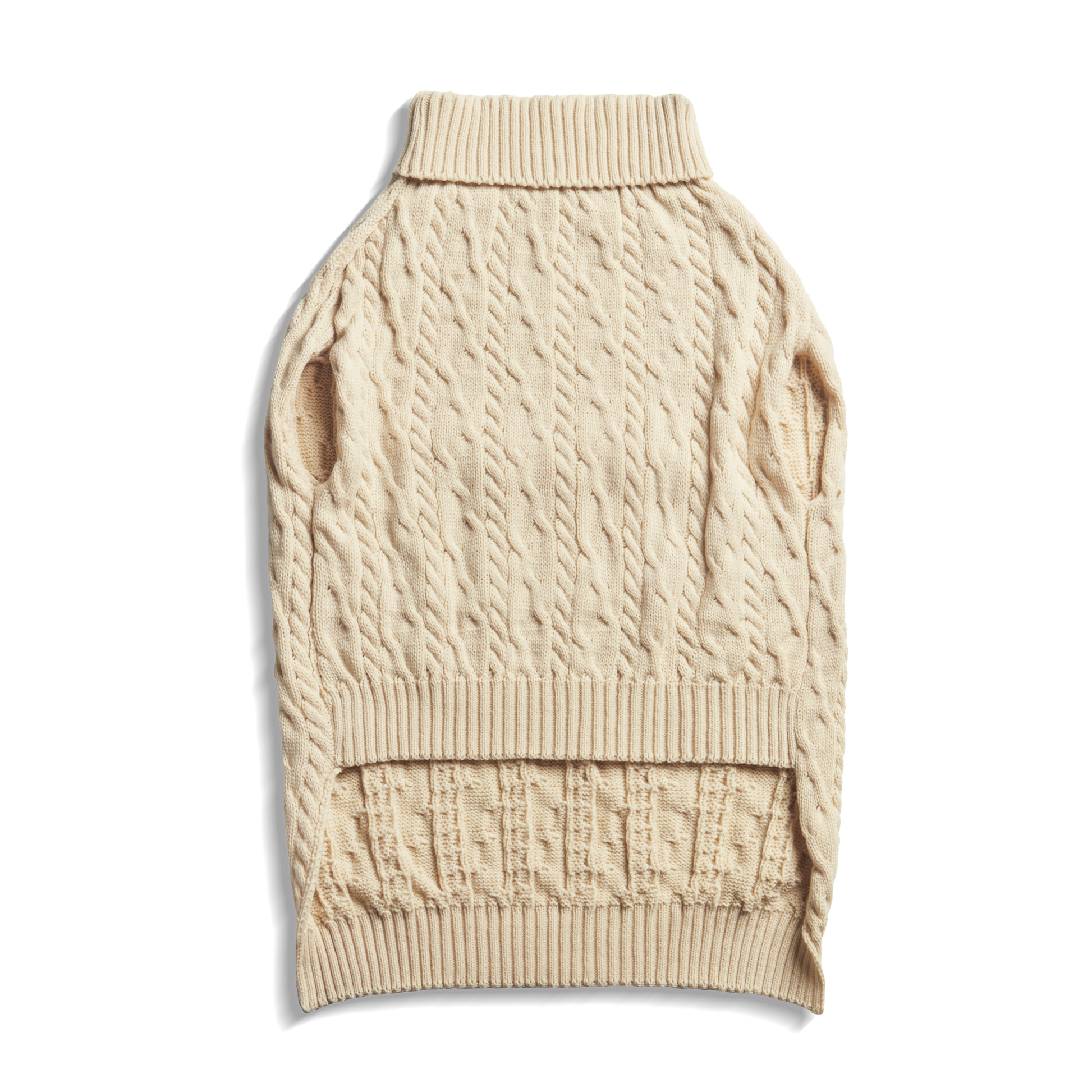 Cable Knit Dog Sweater - Ivory