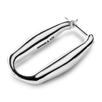 Signature Link Hoop Earrings - Sterling Silver