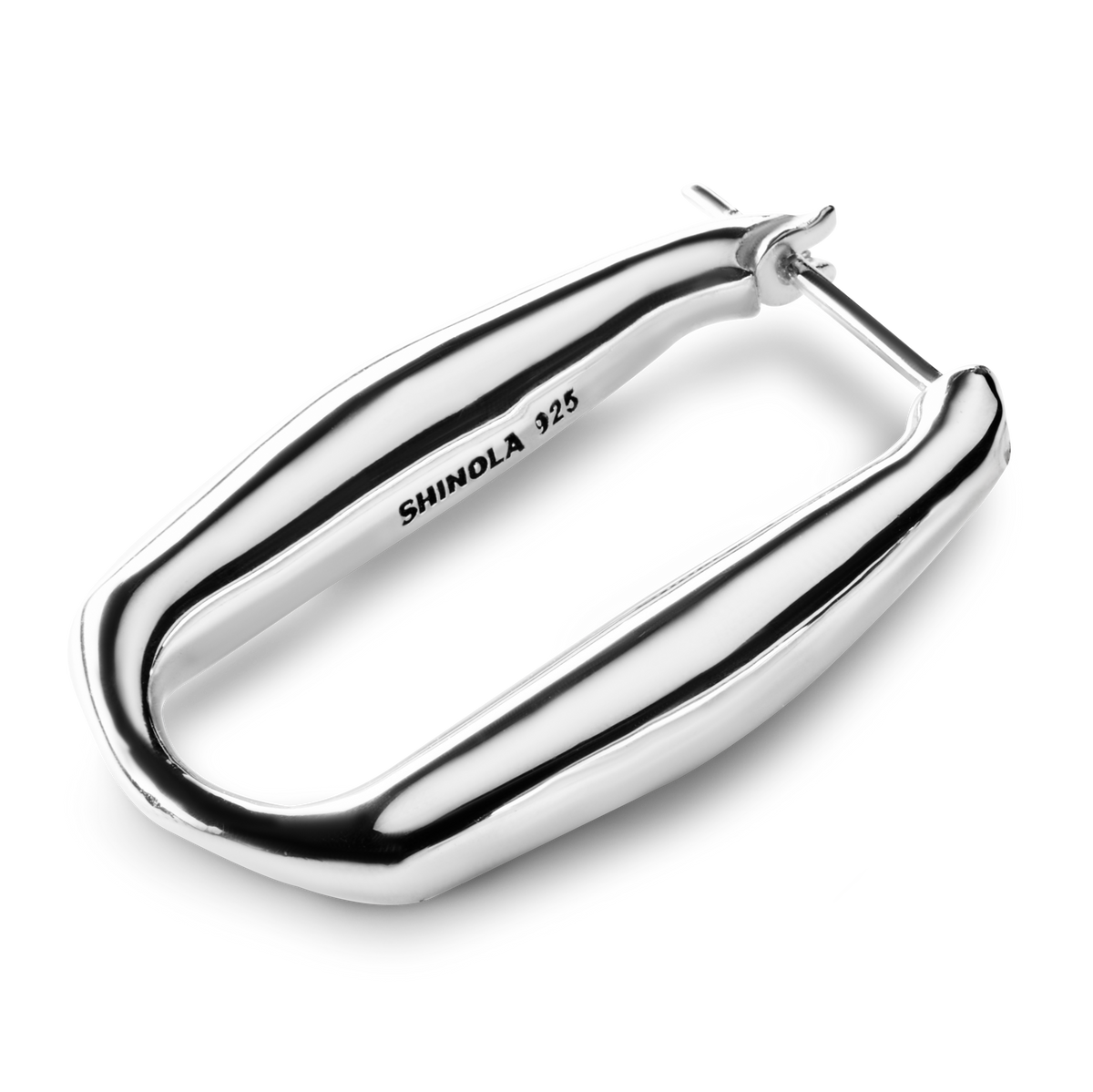 Signature Link Hoop Earrings - Sterling Silver