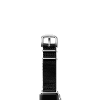 20mm Black Split Nylon Apple Watch Strap - Black