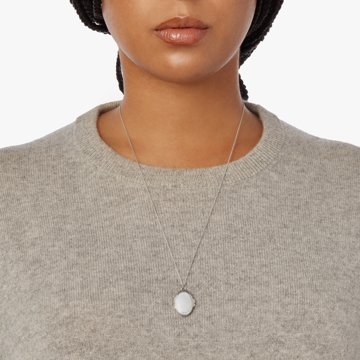 Heirloom Statement Locket Necklace - Sterling Silver