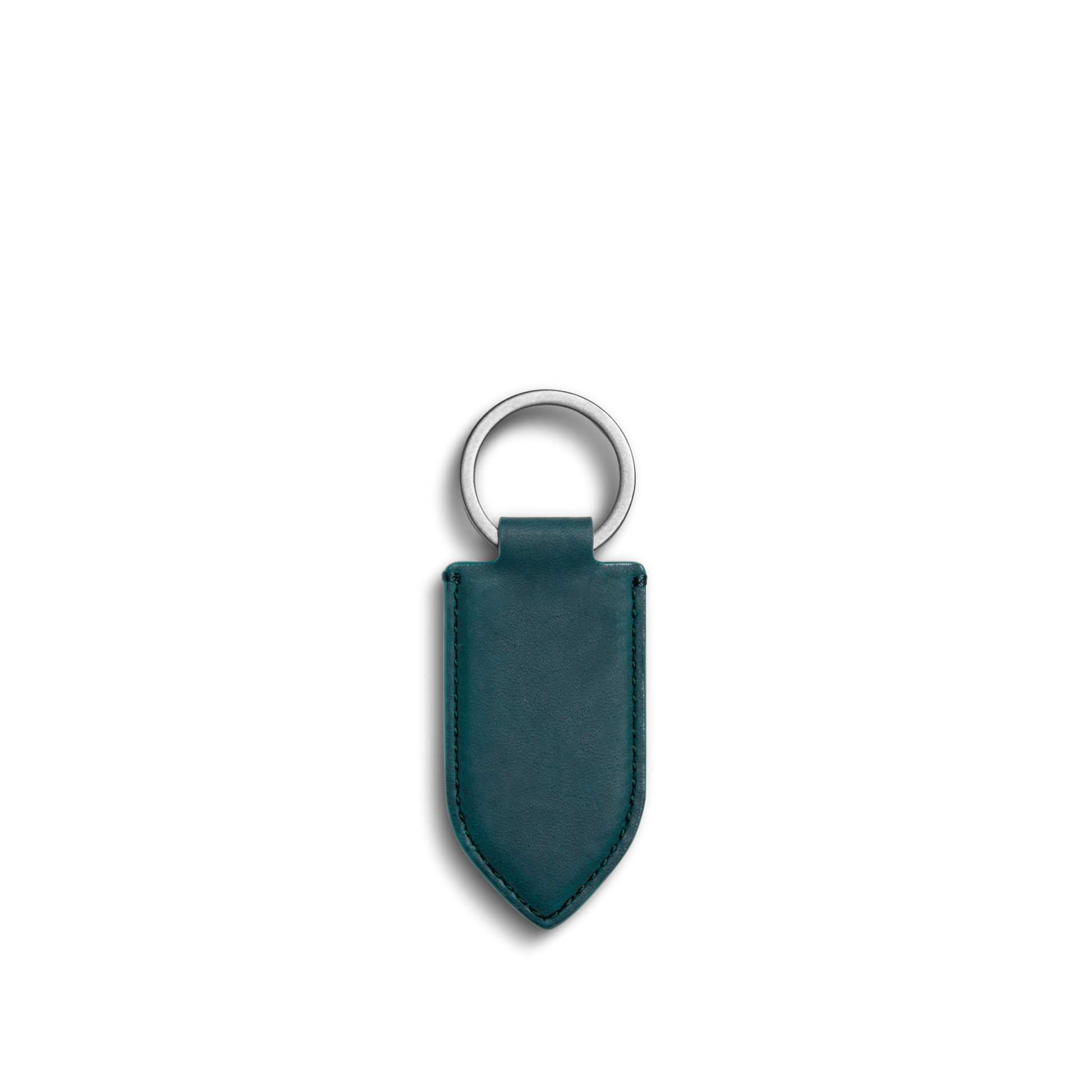 Leather Monogram Key Fob - Emerald