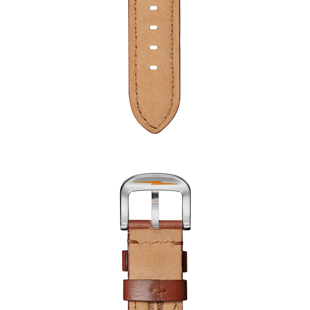 20mm Dark Cognac Leather Watch Strap - Dark Cognac