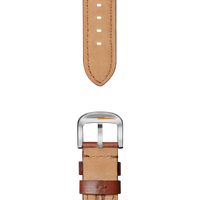 20mm Dark Cognac Leather Watch Strap - Dark Cognac