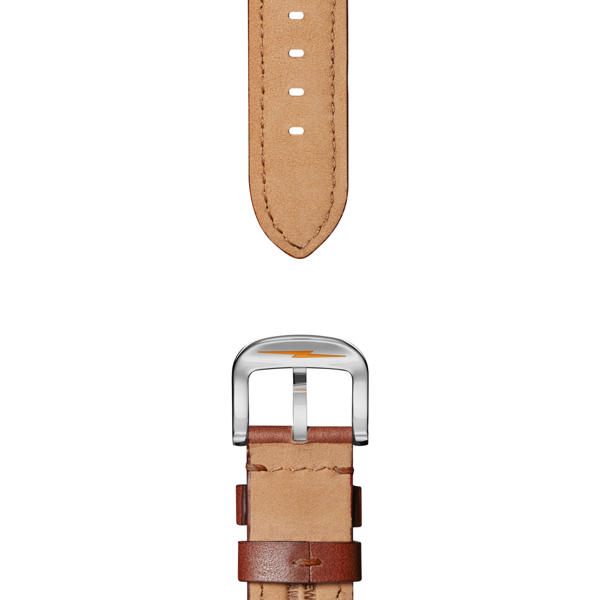22mm Dark Cognac Leather Watch Strap - Dark Cognac