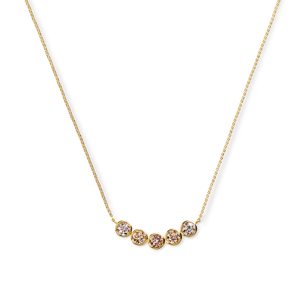 2 Carat Desert Diamond Curved Bar Necklace