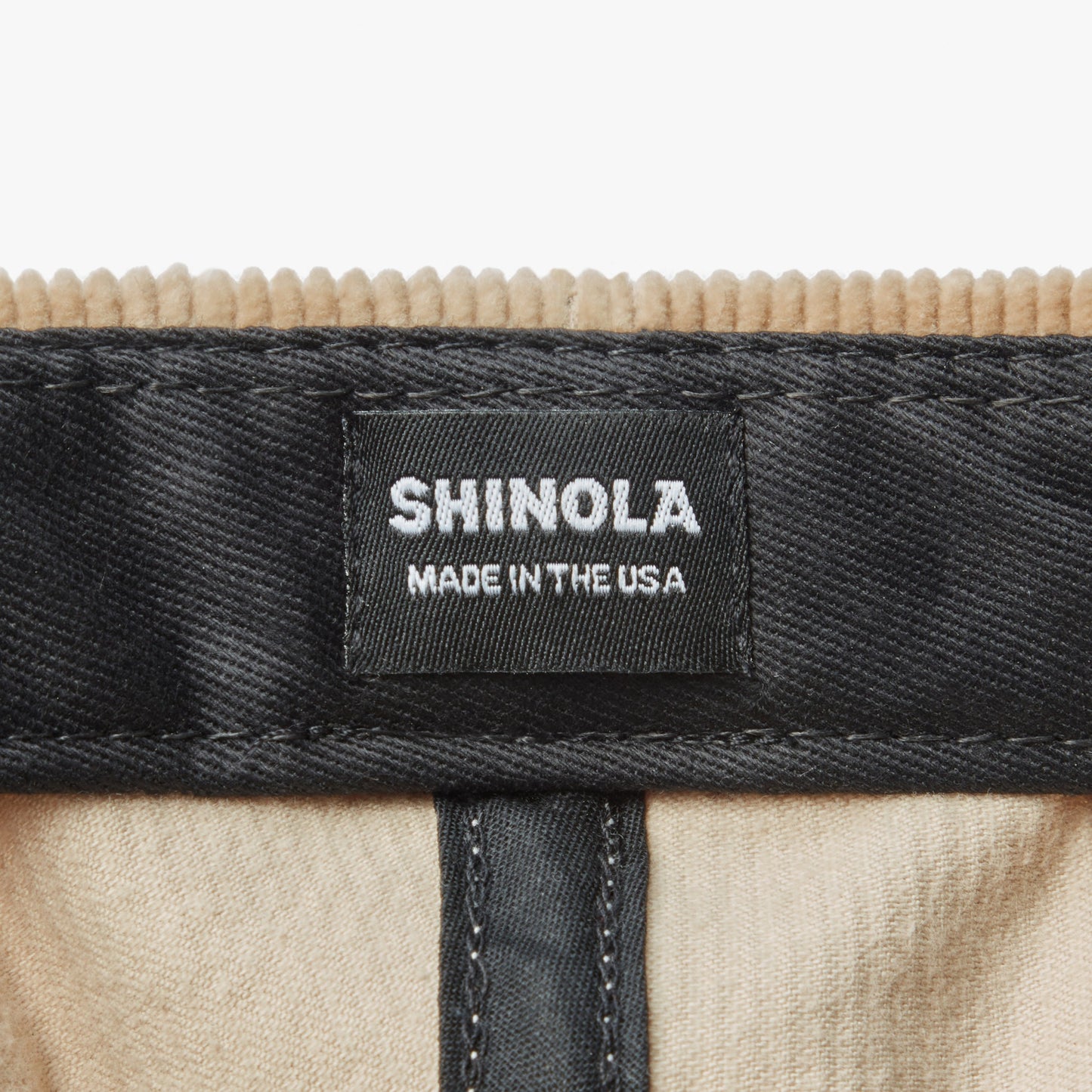 Corduroy Embroidered 6-Panel Hat - Black