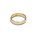 4mm Round Yellow Gold Band