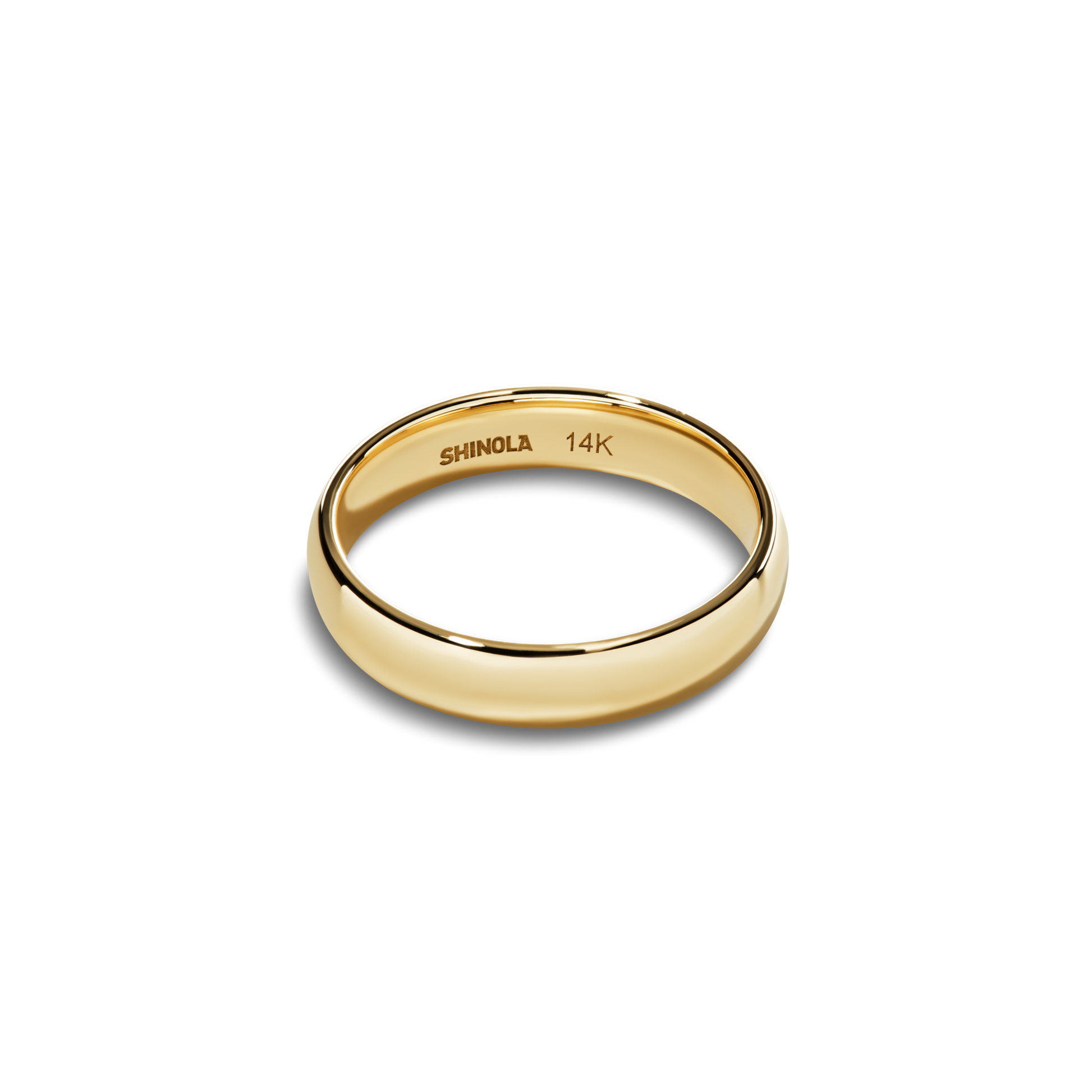 4mm Round Yellow Gold Band