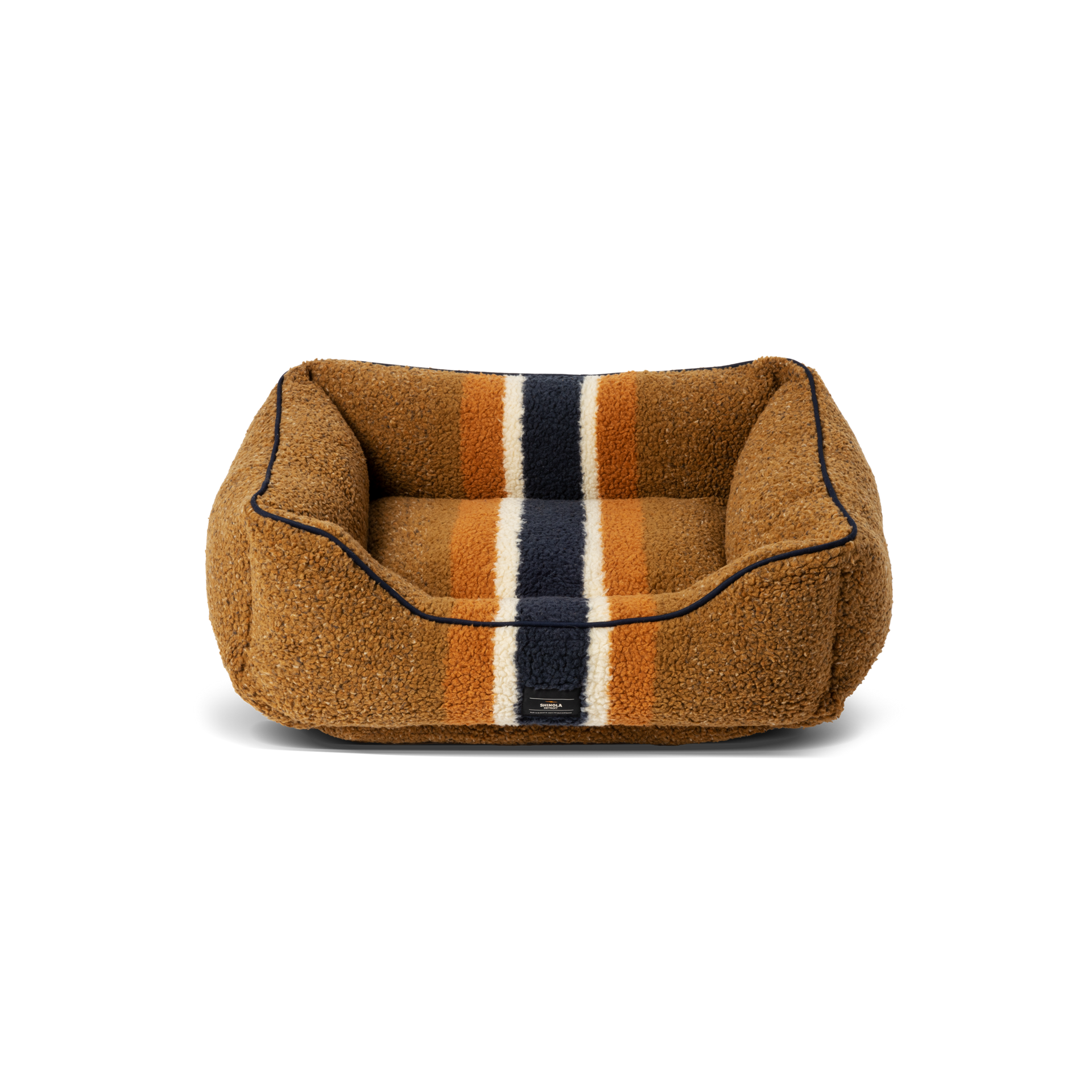 Kuddle Dog Bed - Stripe Brown