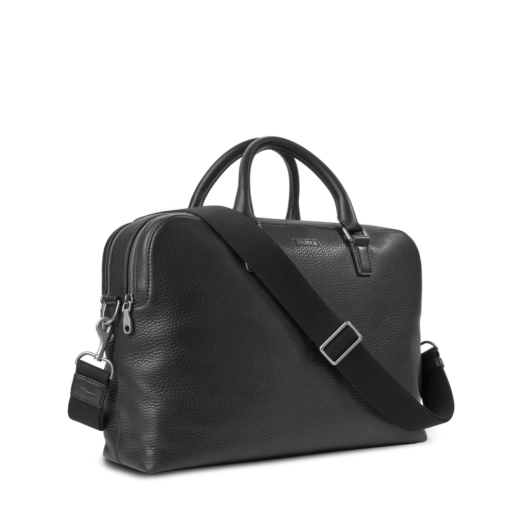 Double Zip Briefcase - Black