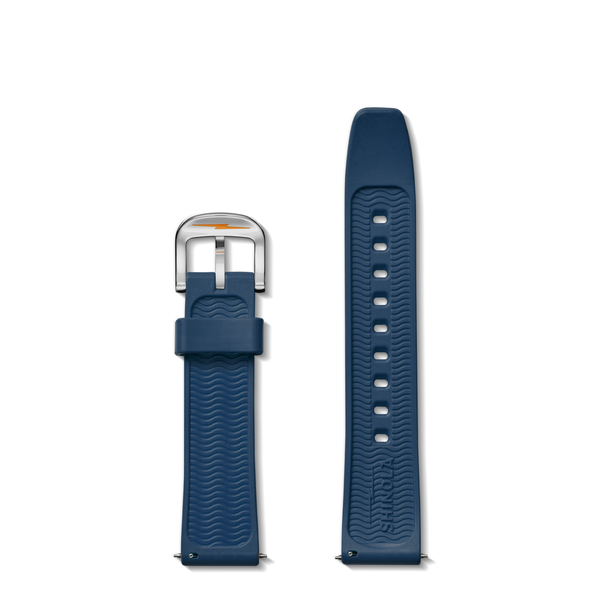 20mm Midnight Blue Rubber Watch Strap - Midnight Blue